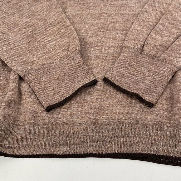 Vintage Sheperd Wool Crew‎ Neck Pullover Sweater Light Brown M - Picture 2 of 9